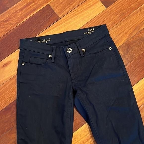 🌸 Lilly Pulitzer South Ocean Skinny Crop Stretch Jeans Size 2 - Picture 5 of 11